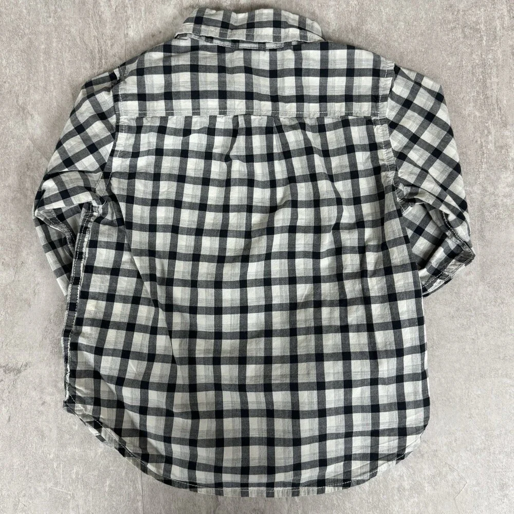 VTG 2002 BABY GAP BOYS Brannan Bear Woven Button-Up Shirt & Plaid Shirt‎ (2) 3T